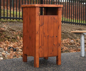 Okehampton Redwood Litter Bin