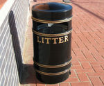 Round Medium – traditional cast iron litter bin (90-litre)