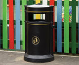 Maelor Trafflex Round – plasic litter bin, 90–180 litres - on this page