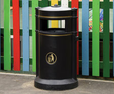 Maelor Trafflex Round – plasic litter bin, 90–180 litres