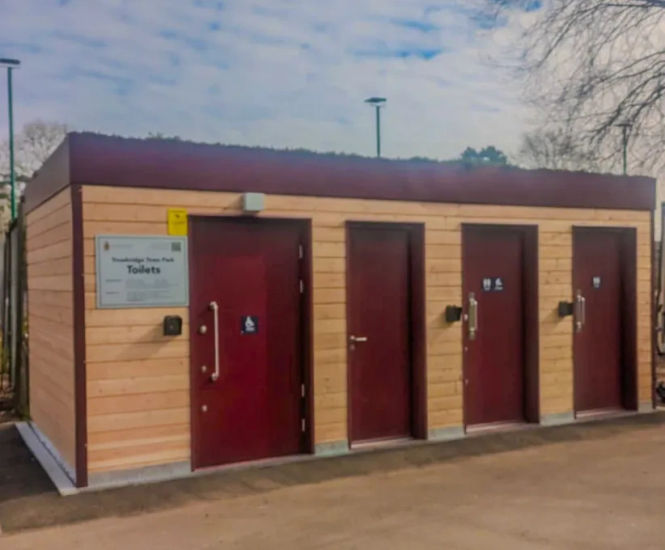New public toilets for town centre park