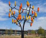 Wind Tree - customisable metal wind-powered outdoor energy generator - on this page