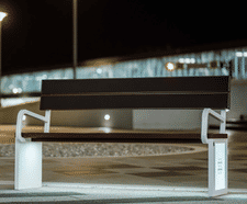 Steora Classic - solar-powered smart outdoor bench with device charging