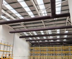 Textile air ducts for warehouse ventilation