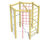 Unique hexagonal system 270 - outdoor softwood climbing and play structure 1