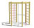 Unique hexagonal system 270 - outdoor softwood climbing and play structure 2
