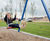 Luna Swing - steel playground swing set with nest and flat seats 3