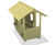 eibe playo block house with porch - softwood playhouse and garden storage 5