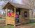 eibe playo block house with porch - softwood playhouse and garden storage 0