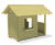 eibe playo block house with porch - softwood playhouse and garden storage 1