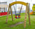 eibe lily of the valley swing - wood and steel toddler playground swing 6
