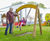 eibe lily of the valley swing - wood and steel toddler playground swing 1