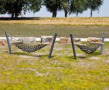 eibe hammock with metal posts - steel outdoor hammock for playgrounds