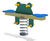 eibe double spring frog rocker - wood and steel playground seesaw for kids 6