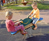 eibe double spring frog rocker - wood and steel playground seesaw for kids - on this page