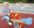 eibe double spring rocker bear - outdoor playground rocker, wood and steel 2