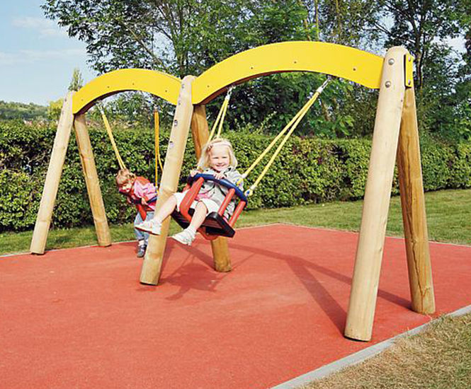 eibe lily of the valley double swing - toddler swing set for playgrounds