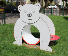 Bear Tunnel Play Unit - children's crawl tunnel made from HPL and PP