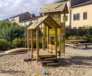 Mountain Lake Play House - outdoor larch and softwood play structure