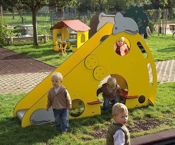 Cheese Slide - indoor playground slide with HPL and steel for kids