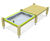 Platform with mud tub - outdoor play platform with wood and mud basin 0