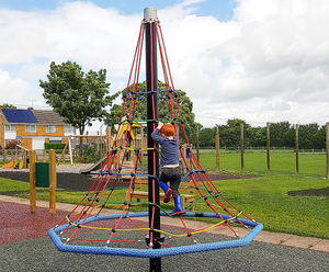 Rope Tree Stork's Nest - aluminum playground climbing net structure