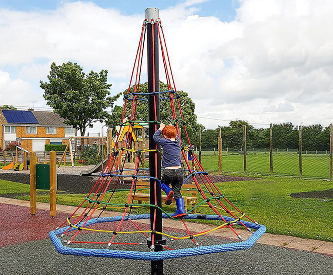 Rope Tree Stork's Nest - aluminum playground climbing net structure
