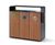 Bund - steel outdoor recycling bin for public spaces 3