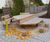 Seating Group Noa - natural robinia outdoor table and bench set 2