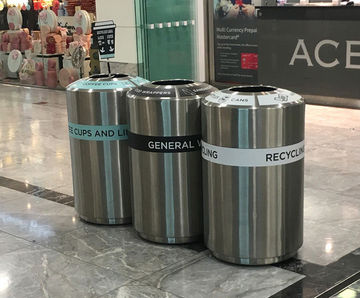 Steely Can - 45-litre stainless steel indoor litter and recycling bin