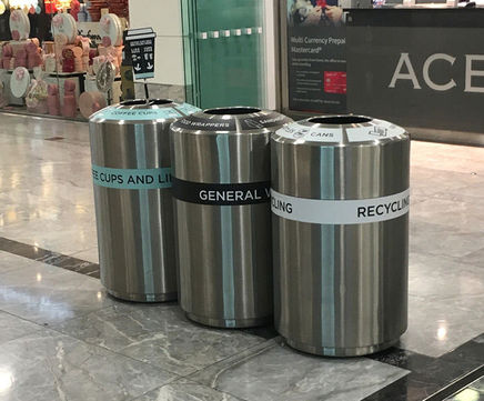 Steely Can - 45-litre stainless steel indoor litter and recycling bin