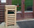 Hastingwood - closed top iroko hardwood outdoor litter bin 2
