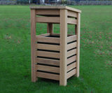 Hastingwood - closed top iroko hardwood outdoor litter bin - on this page