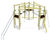Venetos play unit - outdoor larch and steel playground climbing structure 3