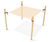 Sonya awning 3 x 3m - natural robinia wood outdoor sun shade 1