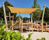 Sonya awning 3 x 3m - natural robinia wood outdoor sun shade - on this page