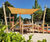 Sonya awning 3 x 3m - natural robinia wood outdoor sun shade 0