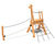Greg climbing giraffe - robinia wood playground climbing structure 2
