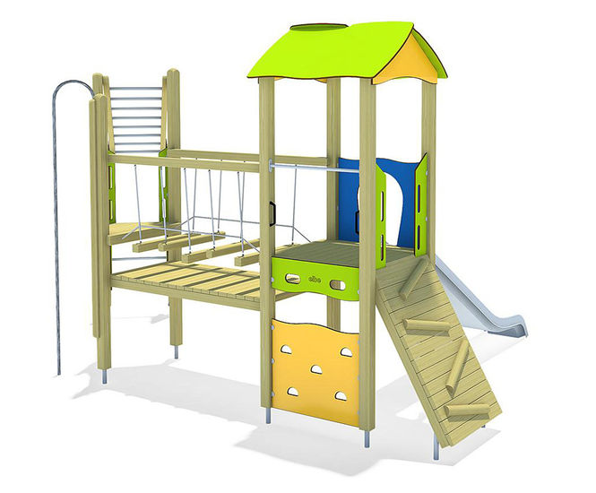 Ella play unit, solo - outdoor wood playground for children