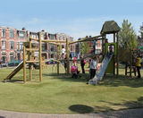 Belfi play unit, solo - outdoor larch wood playground climbing structure - on this page