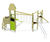 Belfi play unit, solo - outdoor larch wood playground climbing structure 7