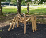 Thekla climbing spider - natural robinia wood playground climbing figure