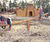 Golpio beam seesaw - four-seat outdoor robinia wood playground seesaw 2