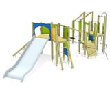 Thea play unit, solo - outdoor wood playground structure for children - on this page