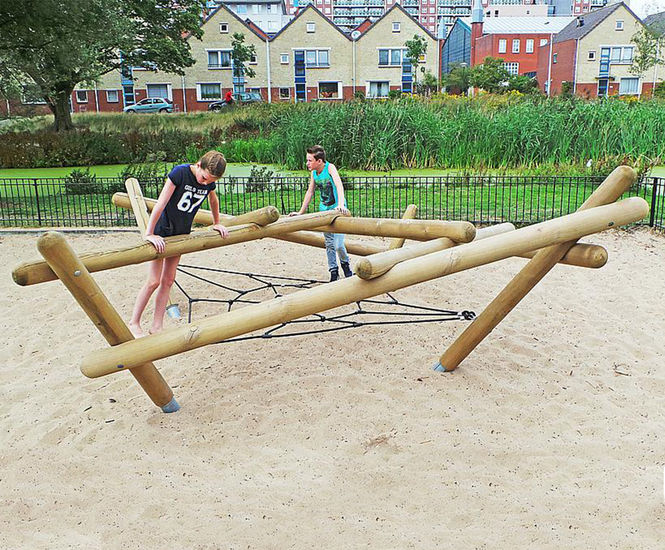 Terion climbing structure - softwood outdoor playground climbing frame