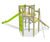 Lycon 1 play unit, solo - outdoor wood playground climbing structure 6