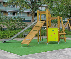 Lycon 1 play unit, solo - outdoor wood playground climbing structure