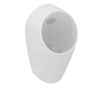 Sphero Maxi - 62cm back inlet closed shroud ceramic wall-mounted urinal