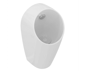 Sphero Maxi - 62cm back inlet closed shroud ceramic wall-mounted urinal
