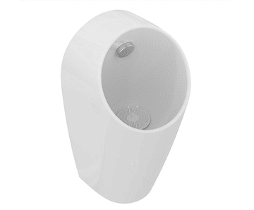 Sphero Maxi - 62cm back inlet closed shroud ceramic wall-mounted urinal